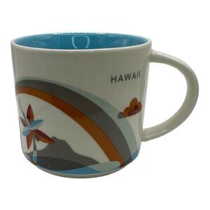 2018 Starbucks HAWAII "You are Here" Coffee Mug - Retro Rainbow Blue Interior